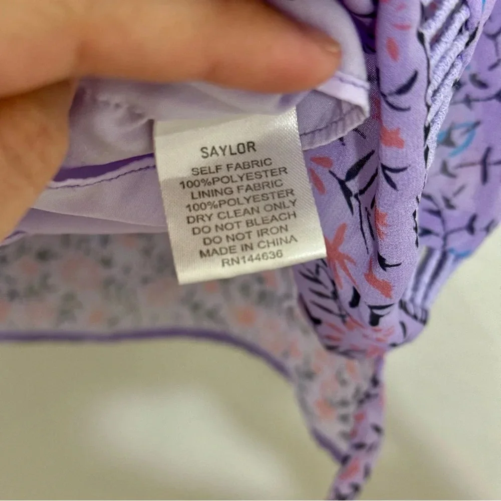 Saylor Purple Floral One Shoulder Top M